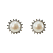 Aretes de plata 925 con perlas de agua dulce
